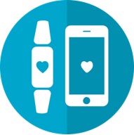 Clipart of a smartwatch and smartphone Logo